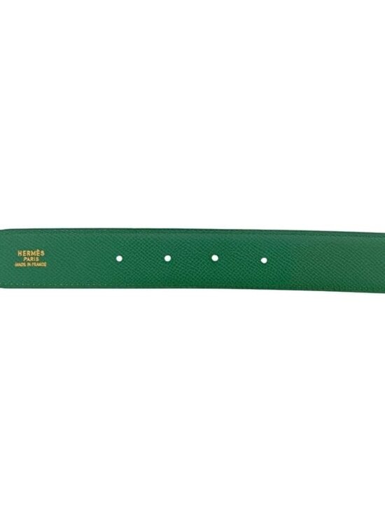 Hermes Belt Yellow Green Constance Waist 63 30 Togo Leather Logo Buckle main image 7